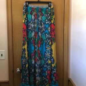 Multi-colored bohemian skirt